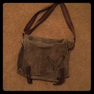 American Eagle Army Green Messenger Bag